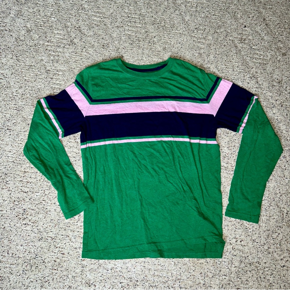 Arizona Jean Company Green and Pink Long Sleeve Tee